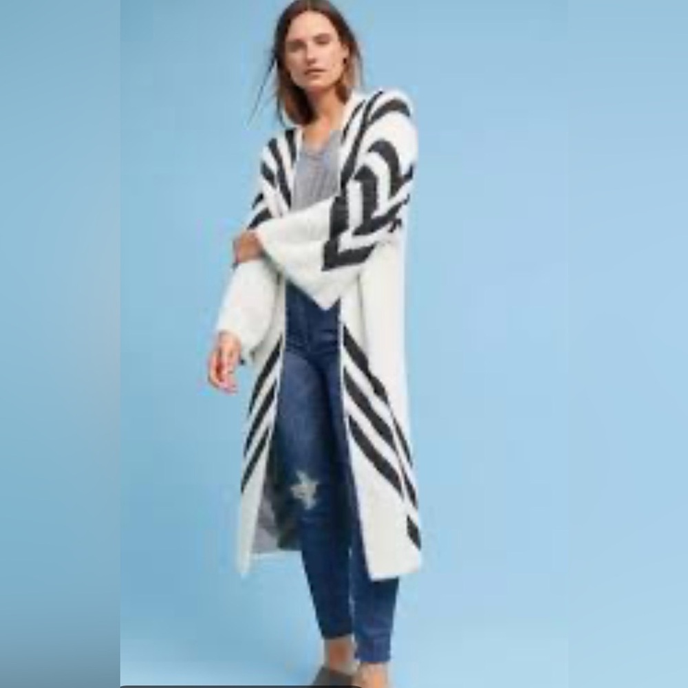 Anthropologie Sleeping On Snow Valia eyelash sweater coat cardigan, EUC.